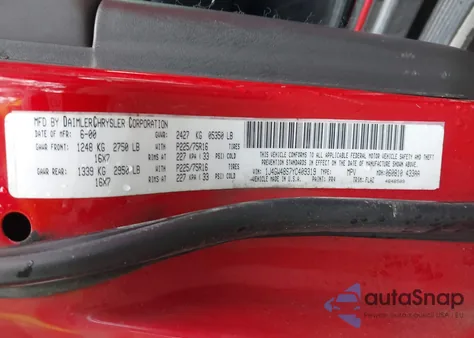 2000 Jeep Grand Cherokee Laredo z USA, uszkodzony, nr VIN 1J4GW48S7YC409319